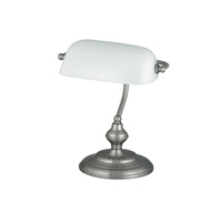 Stolní lampa na stůl Noční dekorativní svítidlo E27 Chrome Classic Bank 4037 Rabalux