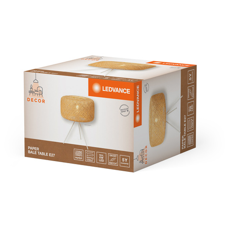 Stolní lampa Stolní svítidlo Stojací dekorativní E27 Béžová USB-C Dekor Ledvance