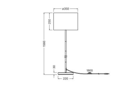 Dekorativní stojací lampa E27 Grey Decor Ledvance