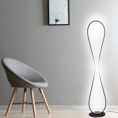 LED stojací lampa 32W 3800lm 4000K neutrální černá INFINITO Sanico Goldlux