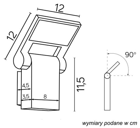Zahradní venkovní fasádní svítidlo NÁSTĚNNÉ SVÍTIDLO LED Neo 11701 DG 10W 600lm 3000K Teplá bílá Su-Ma