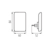 LED noční světlo do zásuvky Dekorativní 0,28W 5lm 3000K Warm Rectangular Black Orisa Kanlux