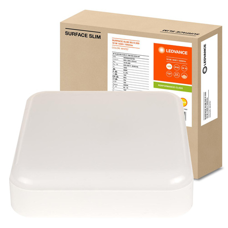 LED panelové stropní světlo 10W 1050lm 3000K teplá bílá se soumrakovým senzorem pohybu povrchově namontované bílé 20x20cm Surface Ledvance