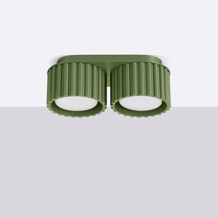Svítidlo pro povrchovou montáž 2x GX53 Aluminium Green Olive Aura Deep Space SL.1798 Sollux