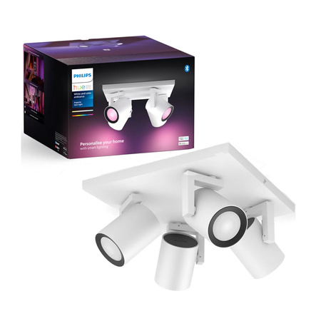 Bílá a barevná ambientní lampa Philips HUE Argenta 4x4,2W Bluetooth Zigbee 