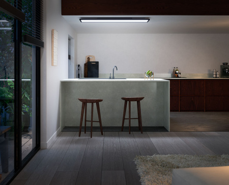 Panelové LED stropní svítidlo pro povrchovou montáž 120x30 cm 39W 3750lm IP20 White Ambiance TW Black Smart SMART Zigbee Bluetooth Aurelle Philips HUE