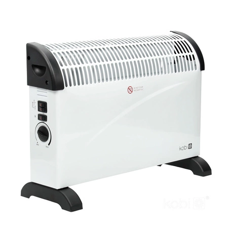 Nastavitelný elektrický konvektor 2000W TURBO bílý a černý Kobi
