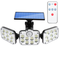 Solární Reflektor 138x LED 10W 480lm Studená bílá IP65 pohybový senzor + dálkové ovládání