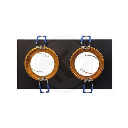 Bodová halogenová svítidla 2x GU10 obdélníková černá bílá zlatá matná zlatá Masterled