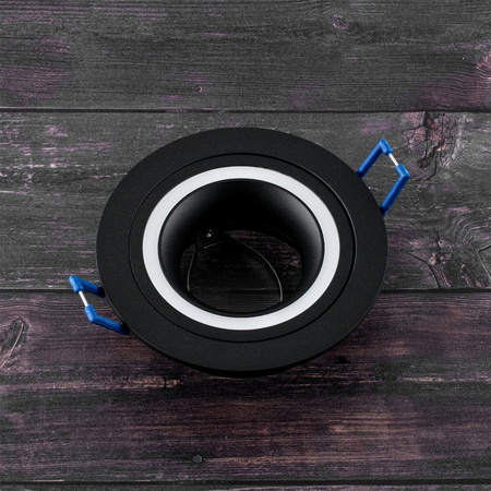 Halogenová Podhledové svítidlo GU10, Stálá Kulatá Černá TRIBUS LUMILED