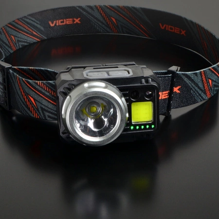 Dobíjecí čelovka LED 5W 5000lm 7 režimů Senzor pohybu USB-C Vodotěsný IP65 Videx