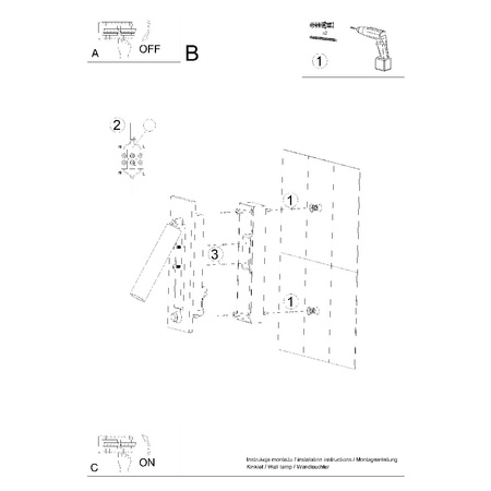Nástěnné svítidlo Nástěnné svítidlo ENIF G9 Reflektor Moving Modern Black SOLLUX