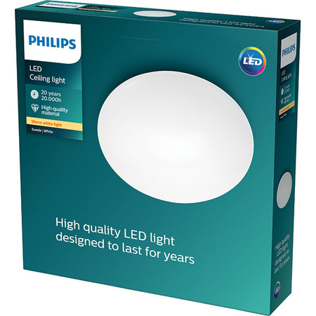 Plafond LED stropní svítidlo SUEDE 24W 2700K 38cm bílé Kulaté stropní svítidlo PHILIPS pro povrchovou montáž