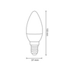 LED žárovka C37 E14 6,3W 560lm 4000K Neutrální 150° Sanico Goldlux