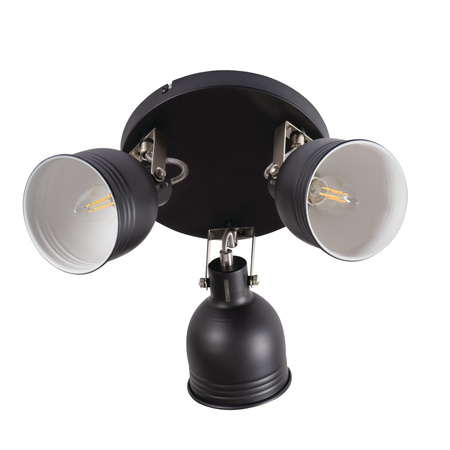 LED reflektorové stropní svítidlo E14 nastavitelné kulaté černé stříbrné Derato Kanlux