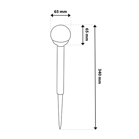 Solární zahradní lampa LED s hroty RGB IP44 soumrakový senzor 34 cm