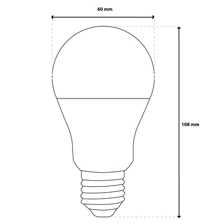 LED žárovka E27 A60 8W = 60W 806lm 4000K neutrální bílá 260° LUMILED
