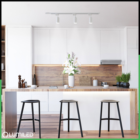 GU10 White RITI Jednofázová přípojnicová lampa LUMILED