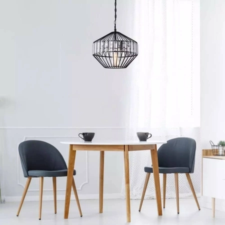 Závěsné svítidlo E27 z kovu a křišťálu D:33x30cm VT-7334 V-TAC