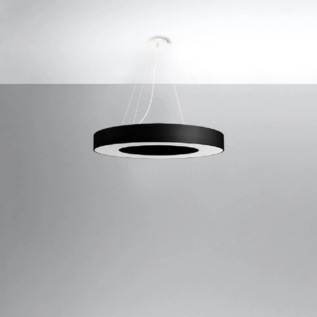SATURNO SLIM LED závěsné svítidlo 6xE27 Lustr 70 cm černý SOLLUX