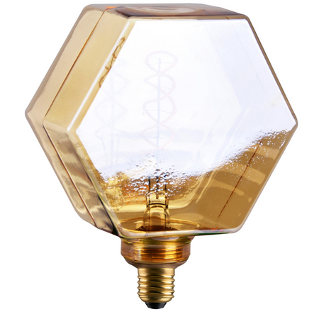 Dekorativní LED žárovka E27 FILAMENT LB160 4W 260lm 1800K Teplá bílá 320° DecoVintage Amber GOLDLUX (Polux)