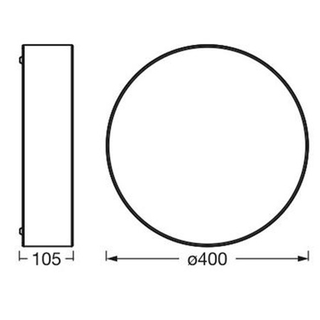 Stropní svítidlo Plafond E27 béžová 40cm Orbis Ledvance
