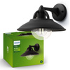 LED zahradní lampa nástěnná lampa CORMORANT myGarden E27 IP44 černá PHILIPS