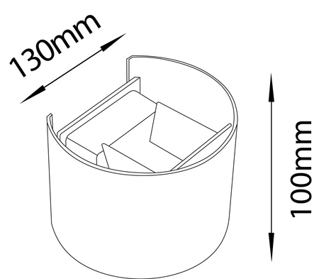 Zahradní nástěnná lampa 2x 3W, nastavitelné nahoru a dolů 4000K Černá PINUS LUMILED
