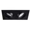 LED GU5.3 Obdélníkové černé bodové svítidlo Seidy Kanlux pro zápustnou montáž