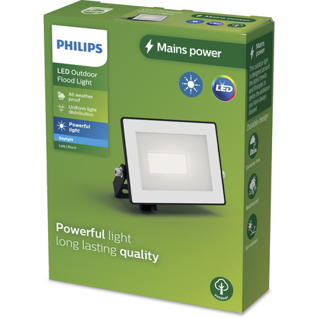 Reflektor LED 10W 950lm 5000K IP65 Black Lois Philips
