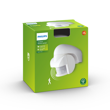 VIRGINIA povrchově montovaný PIR pohybový senzor IP44 pohyblivý bílý PHILIPS