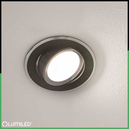 Halogenové stropní svítidlo pod omítku Kulaté pohyblivé svítidlo GU10 MR16 černé TRIAM LUMILED