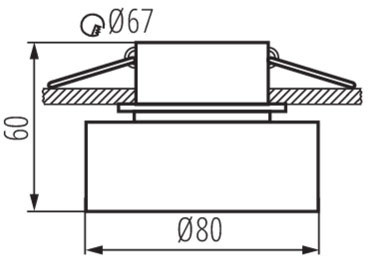 LED GU5.3 GU10 Kruhové černé halogenové stropní bodové svítidlo Govik Kanlux pro zápustnou montáž