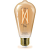 LED žárovka E27 ST64 7W = 50W Filament Amber SMART WiFi Philips WiZ