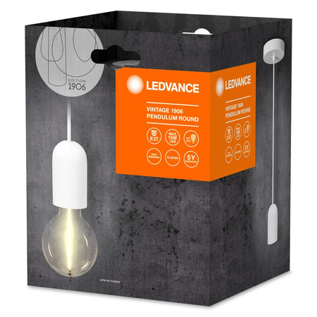 E27 závěsné stropní svítidlo bílé Vintage 1906 kyvadlo Ledvance