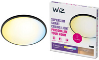 Plafond LED stropní svítidlo pro povrchovou montáž 14W CCT černé kulaté SMART WiFi WiZ