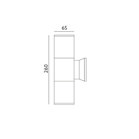 Zahradní lampa LED Elevation Wall Lamp nahoru a dolů QUAZAR 3 GU10 GRAPHITE KOBI