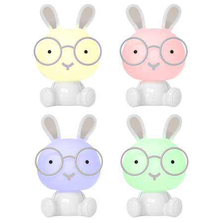 Dekorativní LED lampa 2,5 W 110 lm 4000K neutrální RGB bílá stmívatelná Sanico Rabbit Goldlux