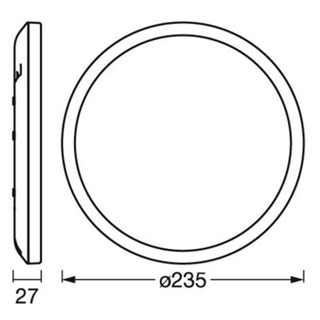 Stropní svítidlo LED Plafond 15W 1100lm 3000K Teplé stmívatelné Povrchová montáž bílá 23,5cm Orbis Ledvance