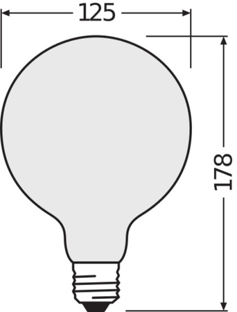 LED žárovka E27 G125 6,5W = 60W 806lm 2700K Warm 300° Filament OSRAM STAR