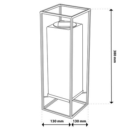 LED solární lampa Venkovní zahradní stojící lucerna 3000K IP44 38cm soumrakový senzor
