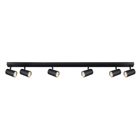 Nástěnné a stropní bodové svítidlo 6x GU10 Black Gold NICEA Sanico Goldlux