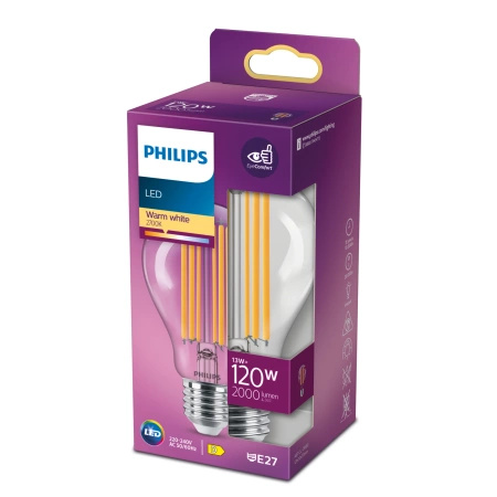 LED žárovka E27 A67 13W = 120W 2000lm 2700K Warm FILAMENT LED Classic Philips