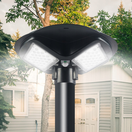 Osvětlovací stožár 3m stožár pro pouliční lampy lucerny kulaté černé