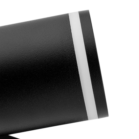 Nástěnné svítidlo GU10 RING s USB a vypínačem. černé