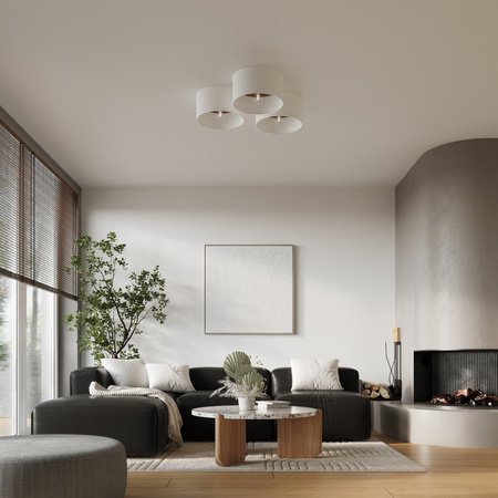 Stropní svítidlo TELESTO E27 bílé tmavě hnědé skandinávské SOLLUX