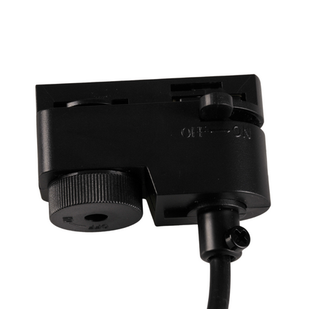 Sada přípojnic 1-fázová lišta + 3x reflektor GU10 černý MARIBEL Sanico Goldlux