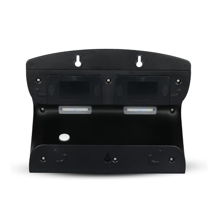 LED 6.8W solární nástěnná lampa 4000K s pohybovým senzorem černá VT-767 V-TAC