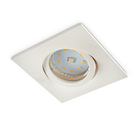 Zapuštěný stropní halogenový bodový reflektor bílý Kobi