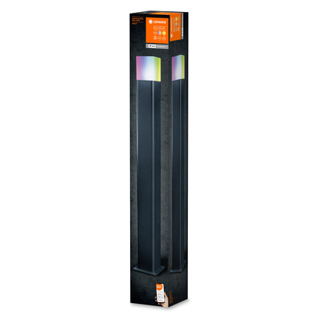 Zahradní sloupová LED lampa SMART 9.5W RGB+W šedá 80cm SMART+ WiFi CUBE LEDVANCE